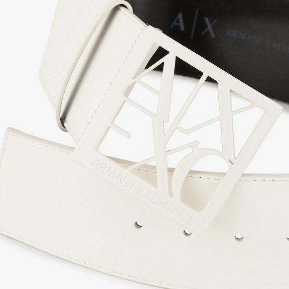 Armani Exchange AX WIDE Belt Square Logo Buckle MANY SIZES - Picture 2 of 6